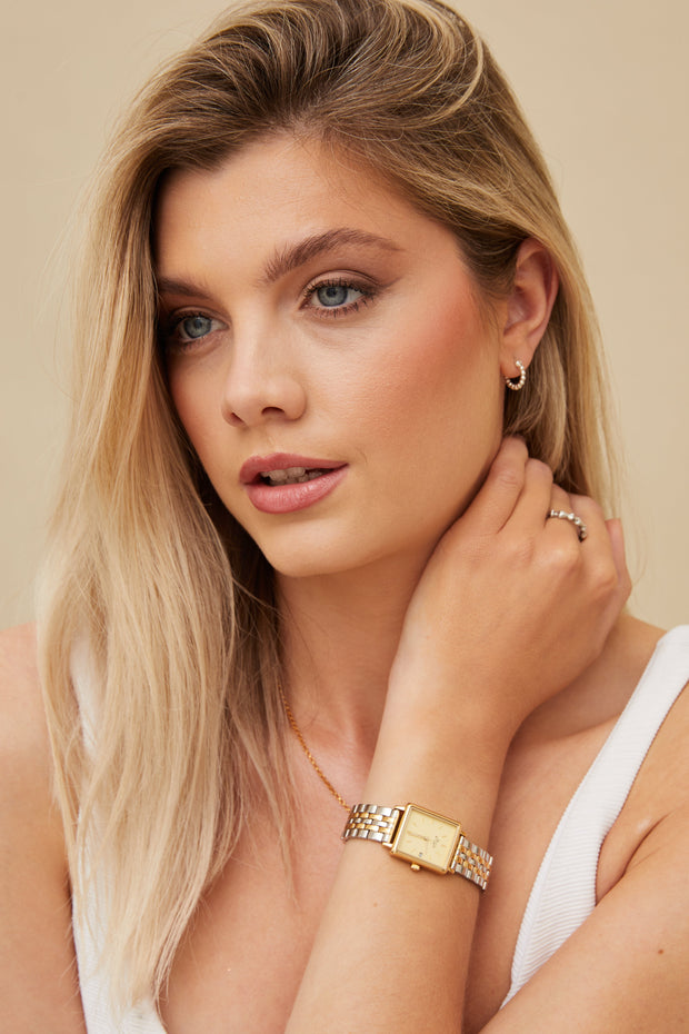 Quaintrelle Square Gold/Silver Link 22*24mm