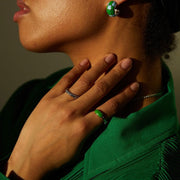 Mila Green Enamel Ring