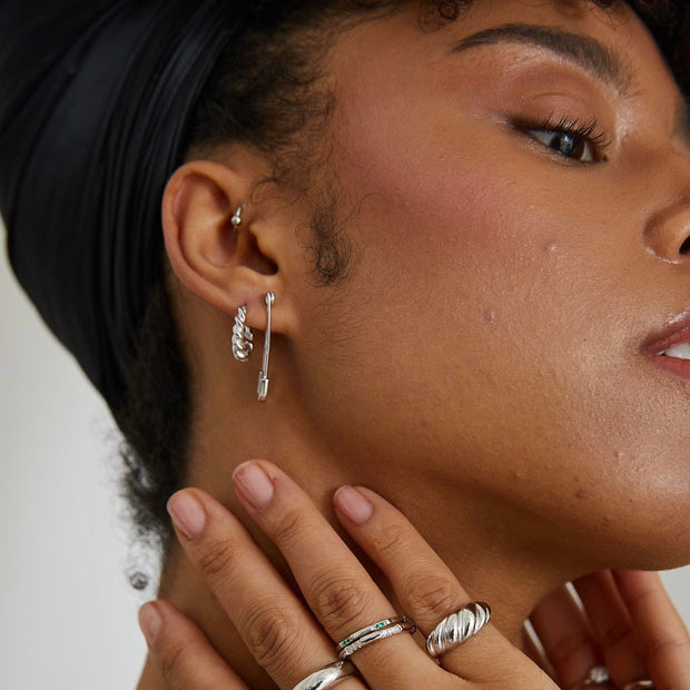 Kiara Safety Pin Earrings