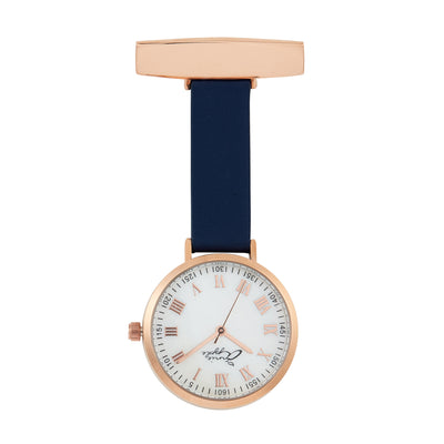 Meraki Mother of Pearl/Rose Gold/Navy Leather Fob 35