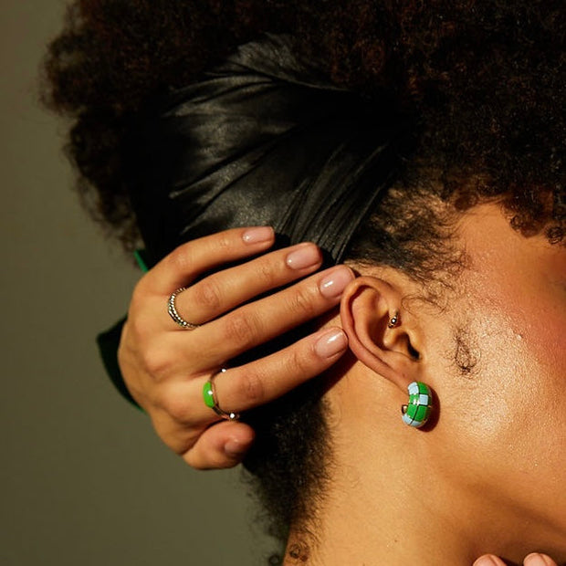 Mila Green Enamel Ring