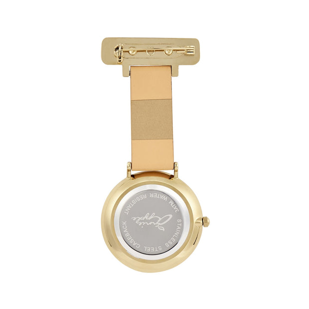 Aurora White/Gold/Tan Leather Fob 35