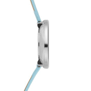 Empress Interchangeable White/Silver/Blue Leather 35