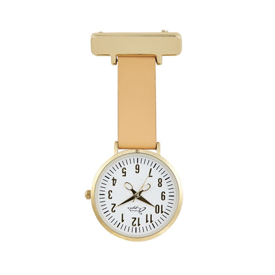 Aurora White/Gold/Tan Leather Fob 35