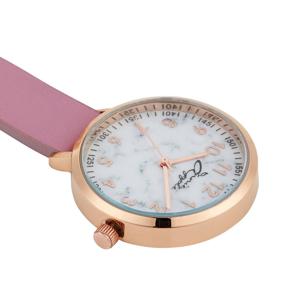 Meraki Rose Gold/Marble/Pink Leather Fob 35