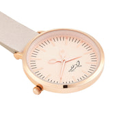 Aurora Ivory/Rose gold/Grey Leather Fob 35