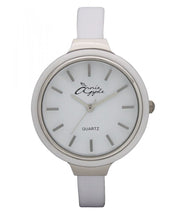 Annie Apple Simplicity Silver and White Watch Ladies
