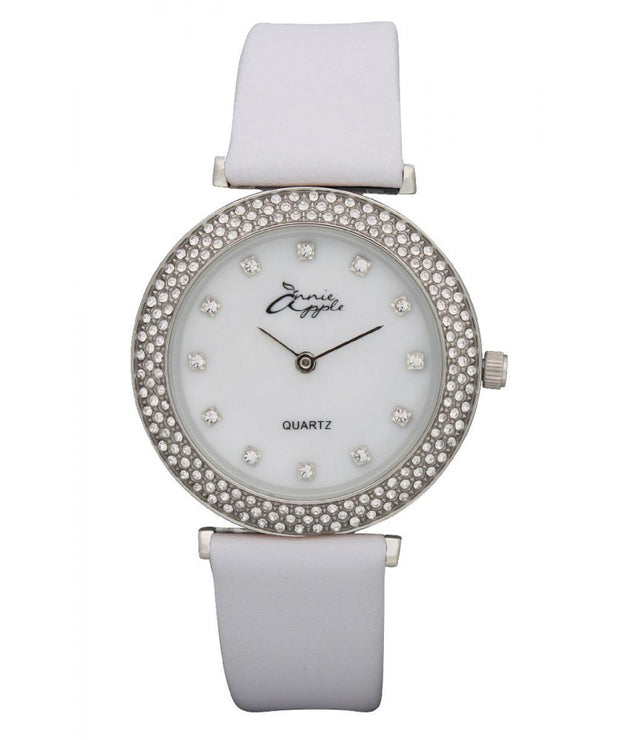Annie Apple Mother Of Pearl Silver and White Watch Ladies