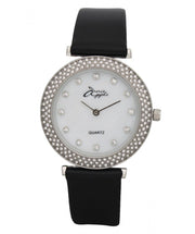 Annie Apple Mother Of Pearl Silver and Black Watch Ladies