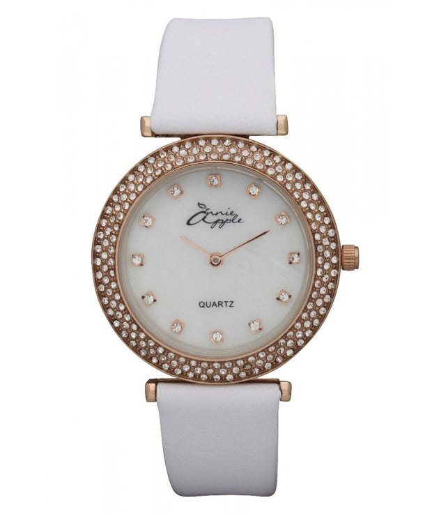Annie Apple Mother Of Pearl Rose Gold and White Watch Ladies