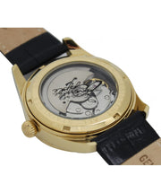 Annie Apple Eternity Swarovski Gold and Black Automatic Watch Ladies
