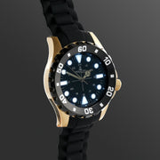 Bermuda Watch Co Shelly Bay Smart Light Black and Gold Watch Mens
