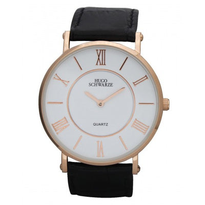 Hugo Schwarze, Kendall Rose Gold, White and Black Watch Mens