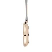 Annie Apple Marble/Rose Gold/Grey Leather Fob 35