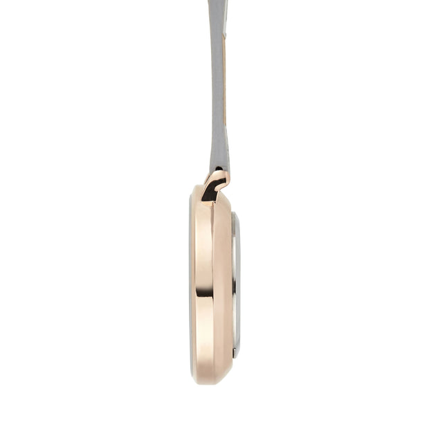 Annie Apple Marble/Rose Gold/Grey Leather Fob 35